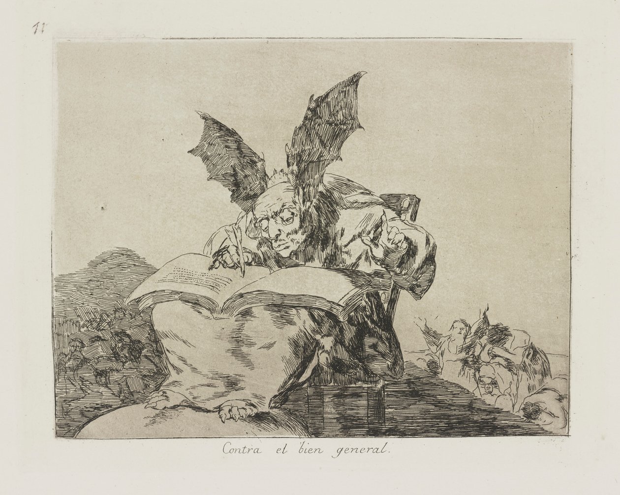 Yleistä hyvää vastaan. (Yhteistä hyvää vastaan.), pl. 71 sarjasta The Disasters of War tekijältä Francisco de Goya