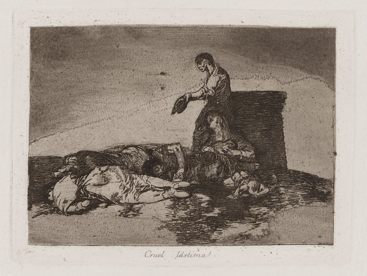 Hirveä sääli! (Cruel Tale of Woe!), levy 48 julkaisusta The Disasters of War tekijältä Francisco de Goya