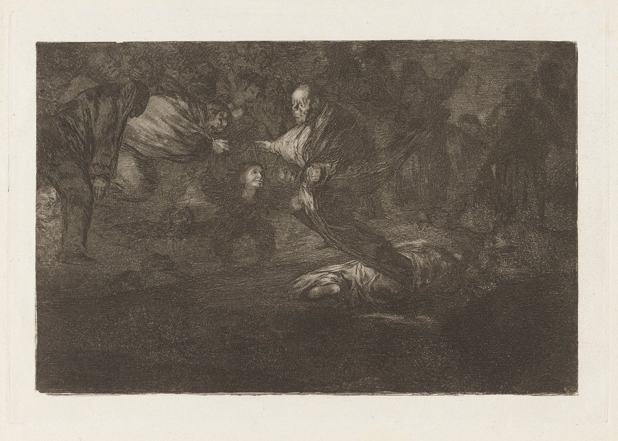 Jumala luo ne ja ne liittyvät yhteen (God Creates Them and He Join Up Together), sarjasta Los disparates (Los proverbios) tekijältä Francisco de Goya