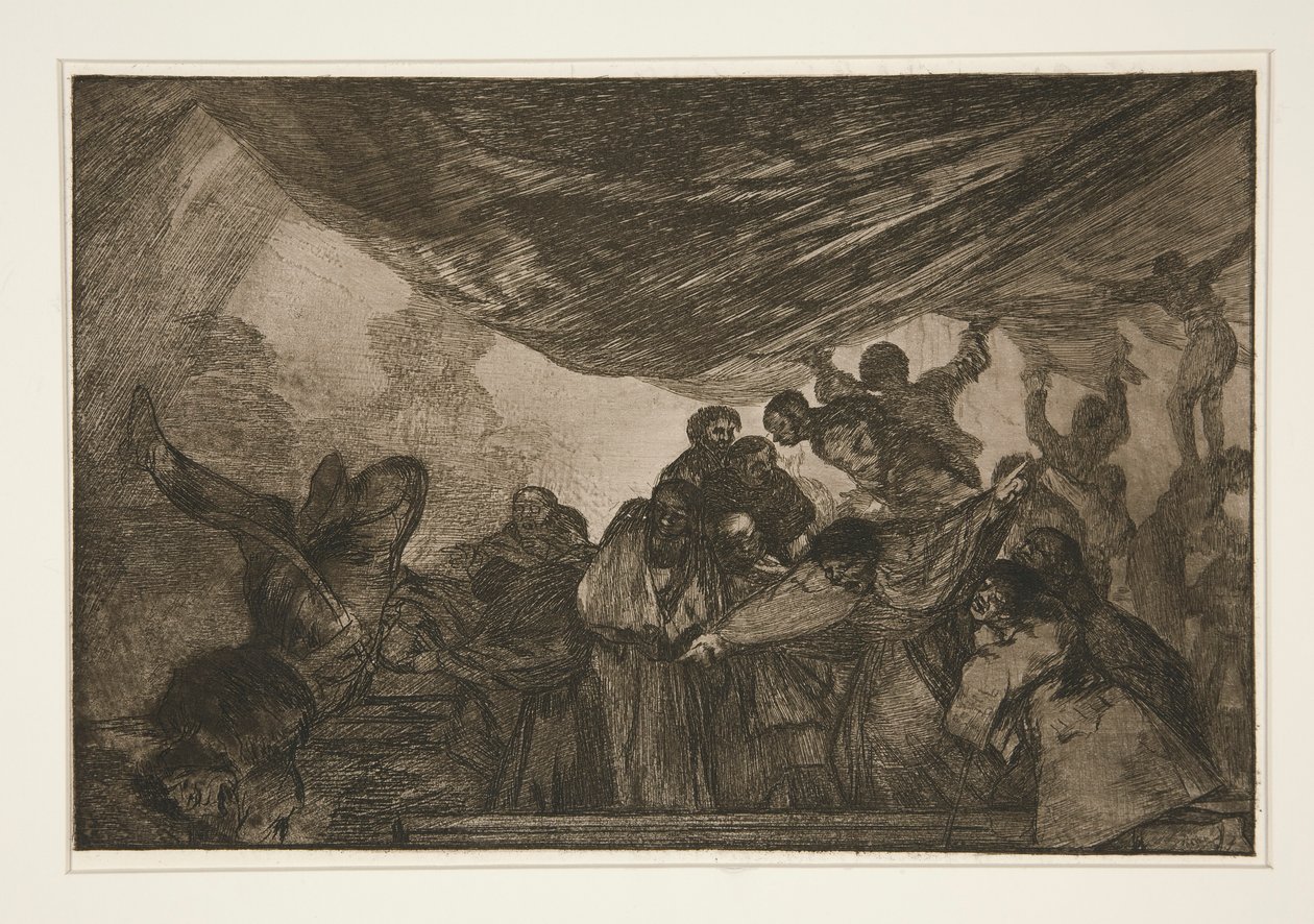 Disparate claro (Clear Folly), pl. 15 sarjasta Los proverbios tekijältä Francisco de Goya