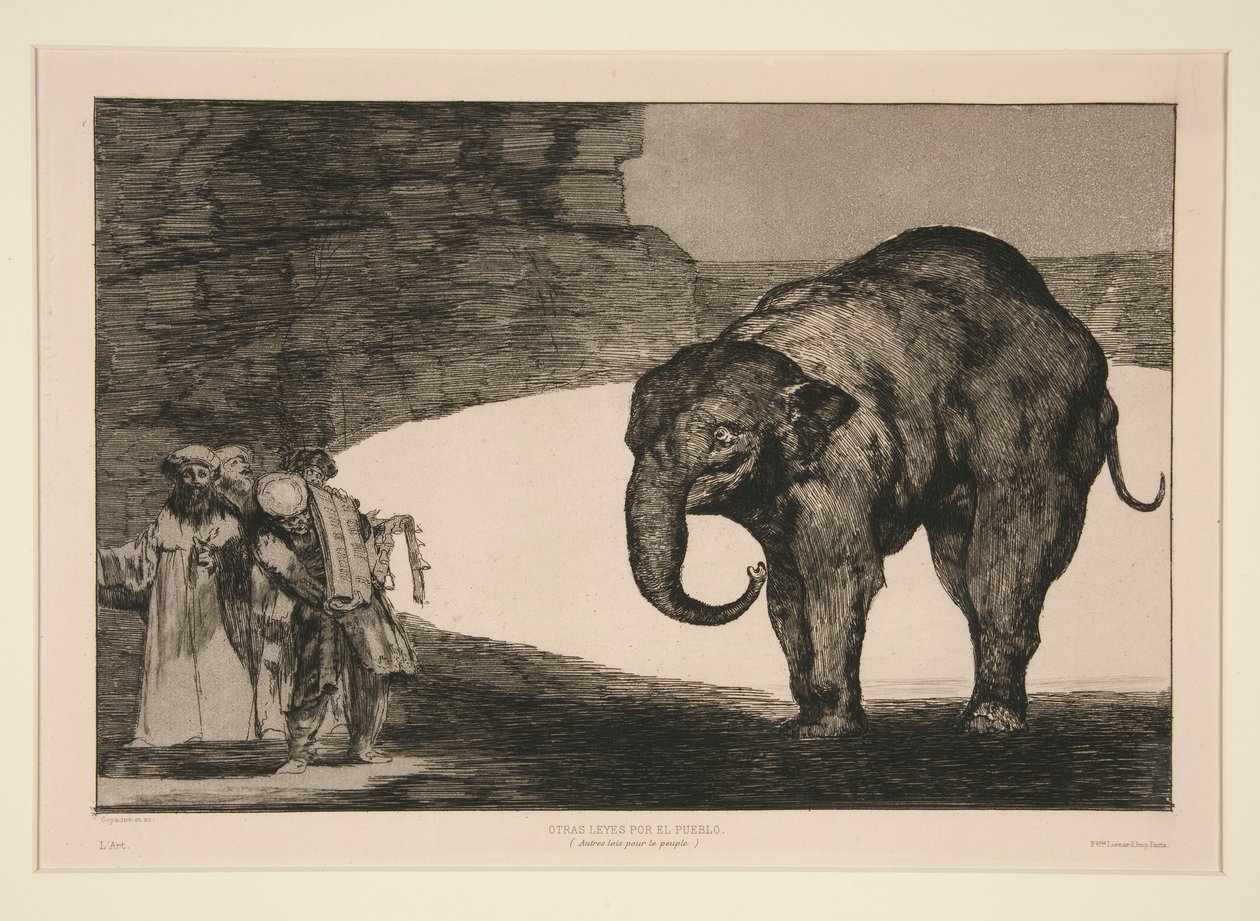 Disparate de bestia (Animal Folly), numeroimaton levy sarjasta Los proverbios tekijältä Francisco de Goya