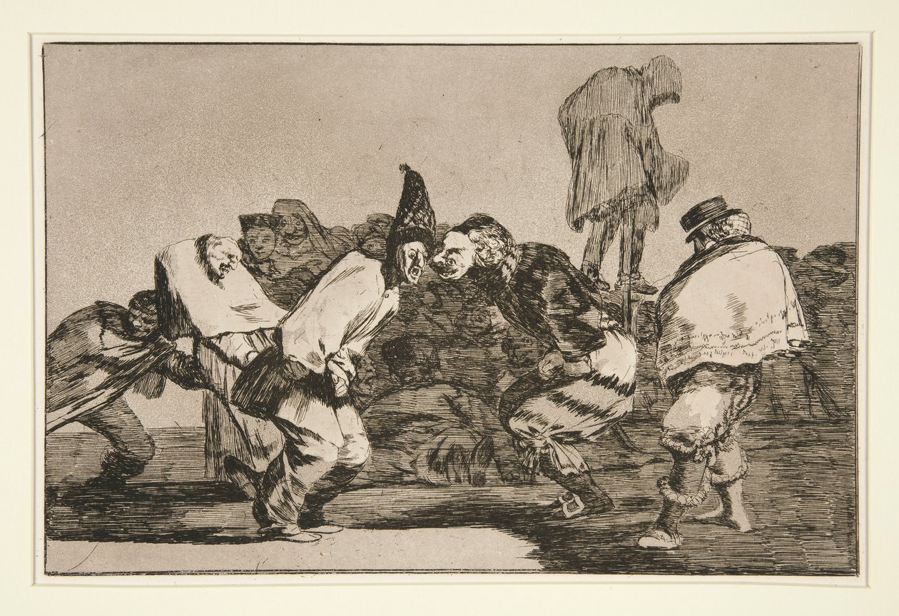 Disparate de carnaval (Carnival Folly), pl. 14 sarjasta Los proverbios tekijältä Francisco de Goya