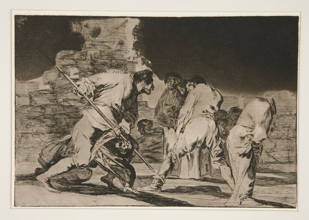 Erilainen furioso (Furious Folly), pl. 6 sarjasta Los proverbios tekijältä Francisco de Goya