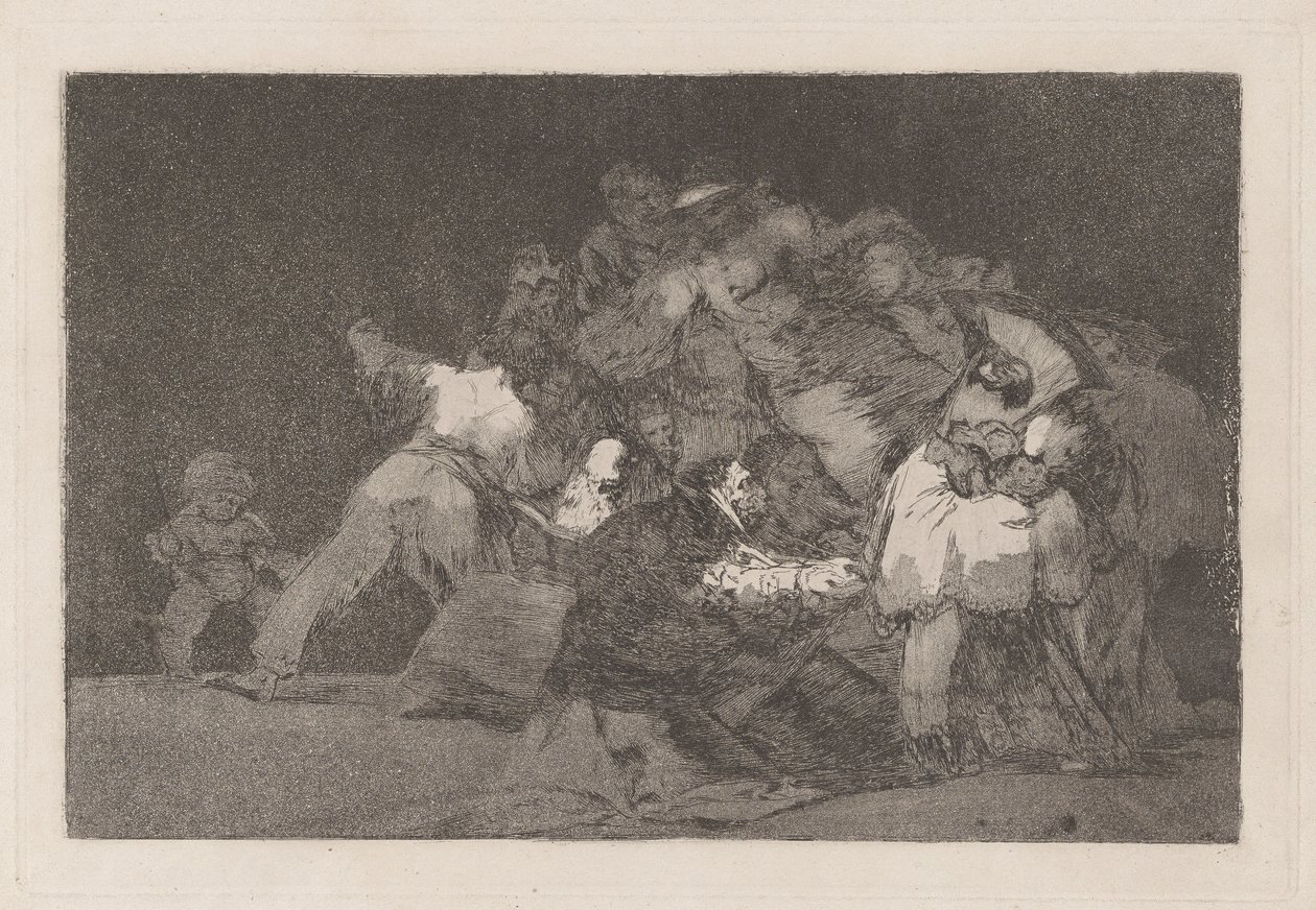 General Folly, joka tunnetaan myös nimellä The Claws of a Cat ja the Dress of a Devote, sarjasta Los disparates (Sananlaskut) tekijältä Francisco de Goya