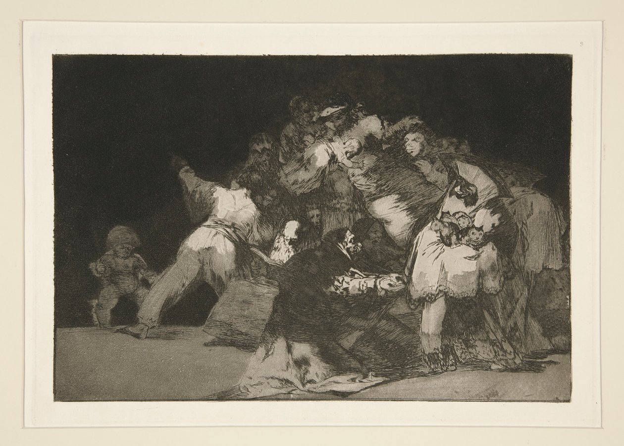 Erilainen kenraali (General Folly), pl. 9 sarjasta Los proverbios tekijältä Francisco de Goya