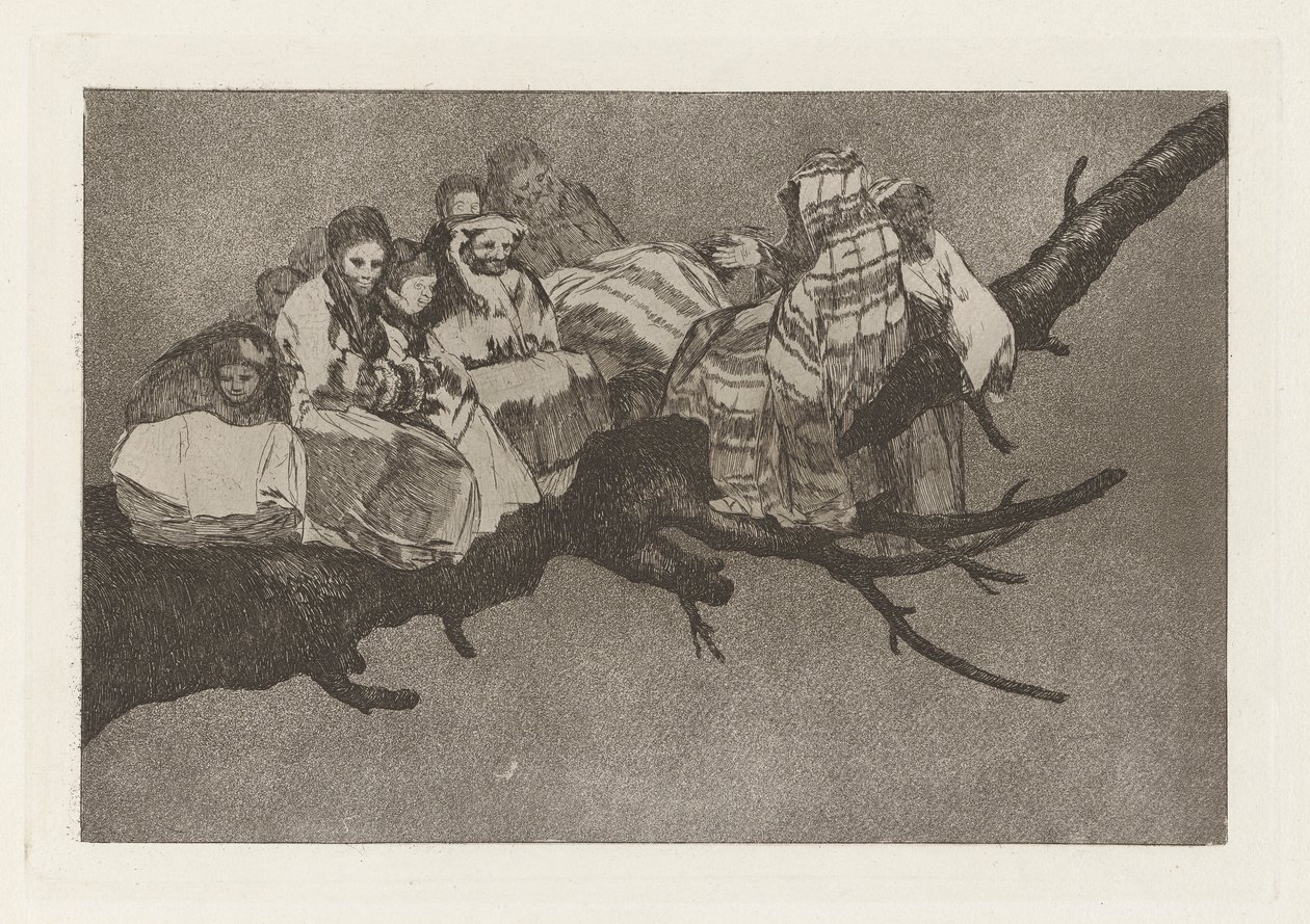 Nonsense ridiculous (Ridiculous Folly), joka tunnetaan myös nimellä Andarse por las ramas (To Go amongst the Branches), sarjasta Los disparates (Los proverbios) tekijältä Francisco de Goya