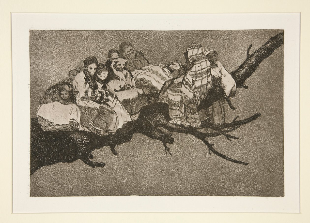Disparate ridiculo (Ridiculous Folly), pl. 3 sarjasta Los proverbios tekijältä Francisco de Goya