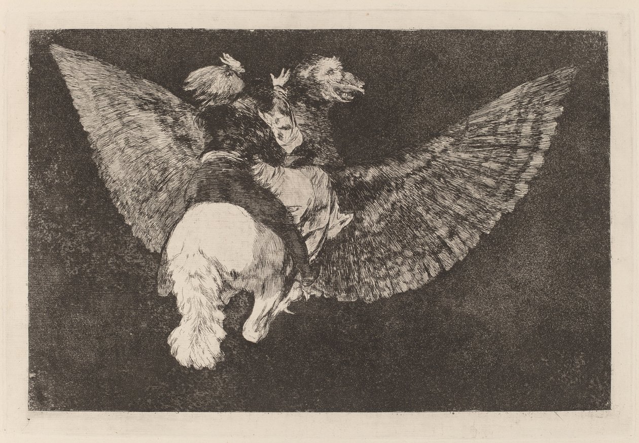 Disparate volante (Lentävä hölmöläinen) tekijältä Francisco de Goya