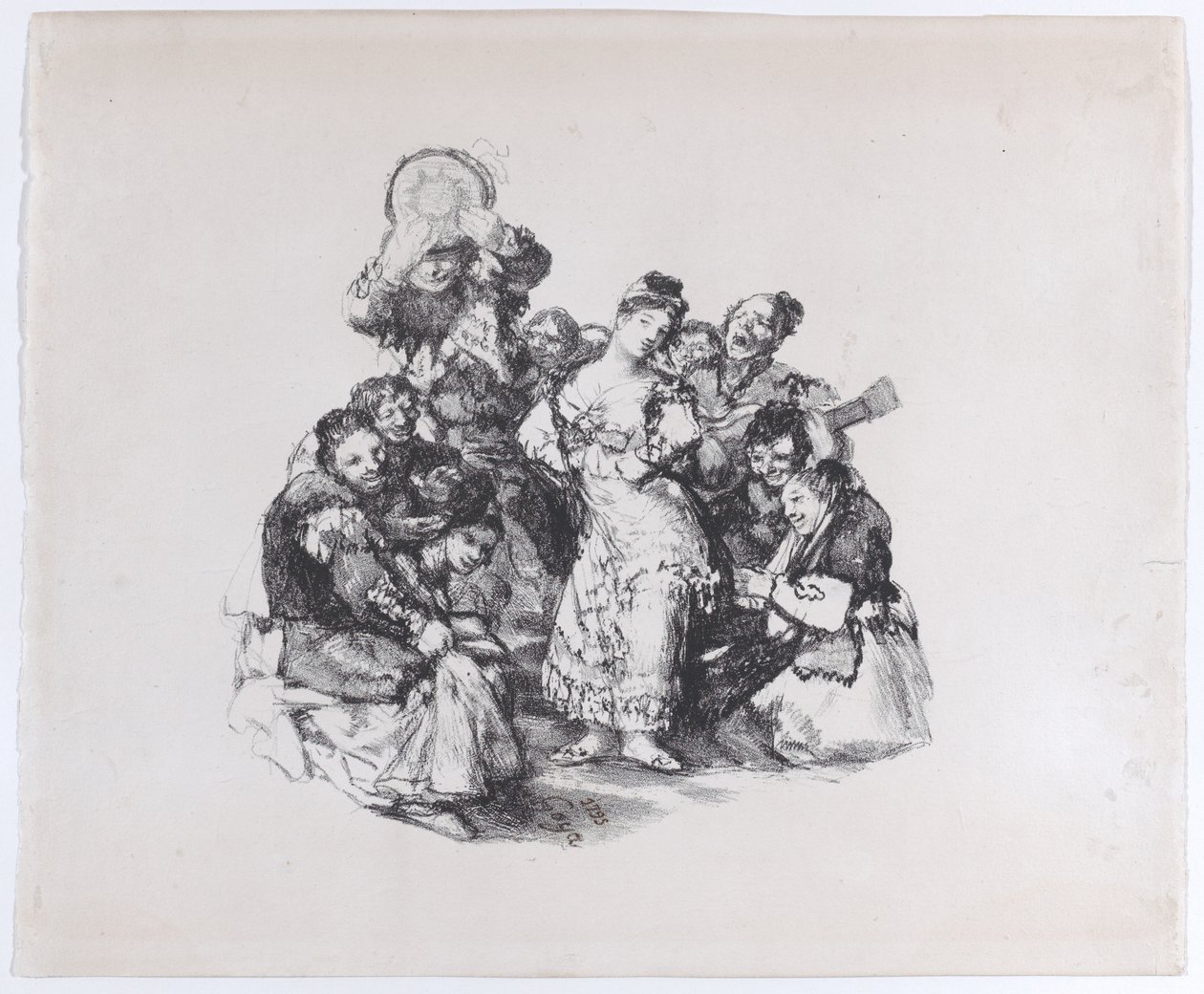 El vito Andalusialainen tanssi, n. 1825-1826, n. 1825-1826. tekijältä Francisco de Goya