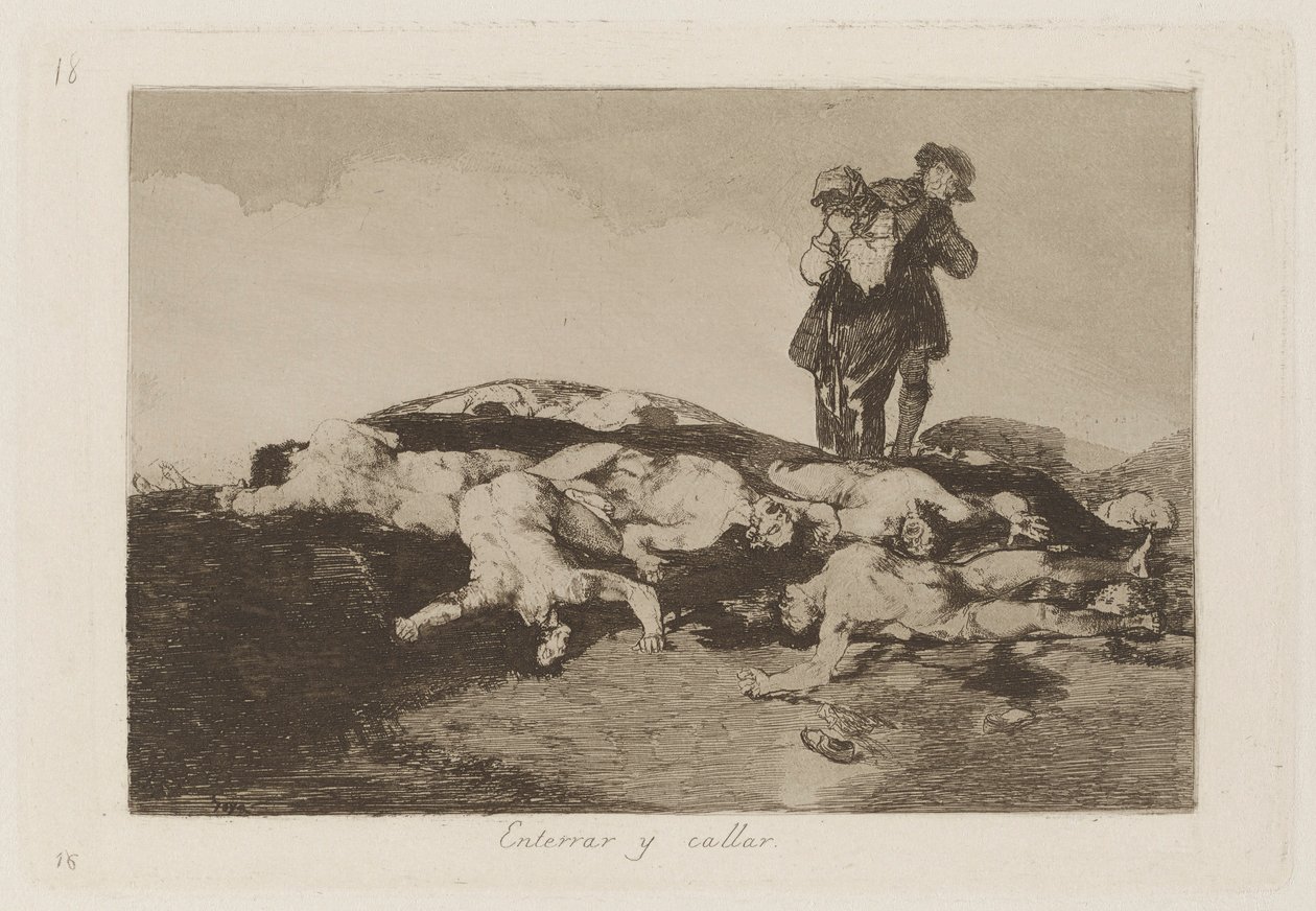 Hauta heidät ja pysy hiljaa, levy 18 julkaisusta The Disasters of War tekijältä Francisco de Goya