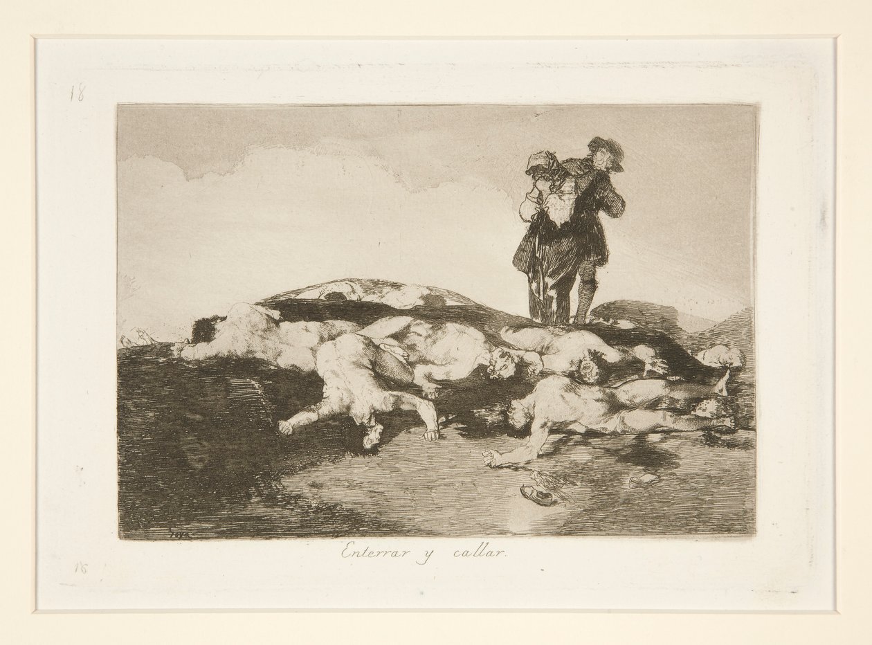 Hauta heidät ja pysy hiljaa, pl. 18 The Disasters of Warista tekijältä Francisco de Goya