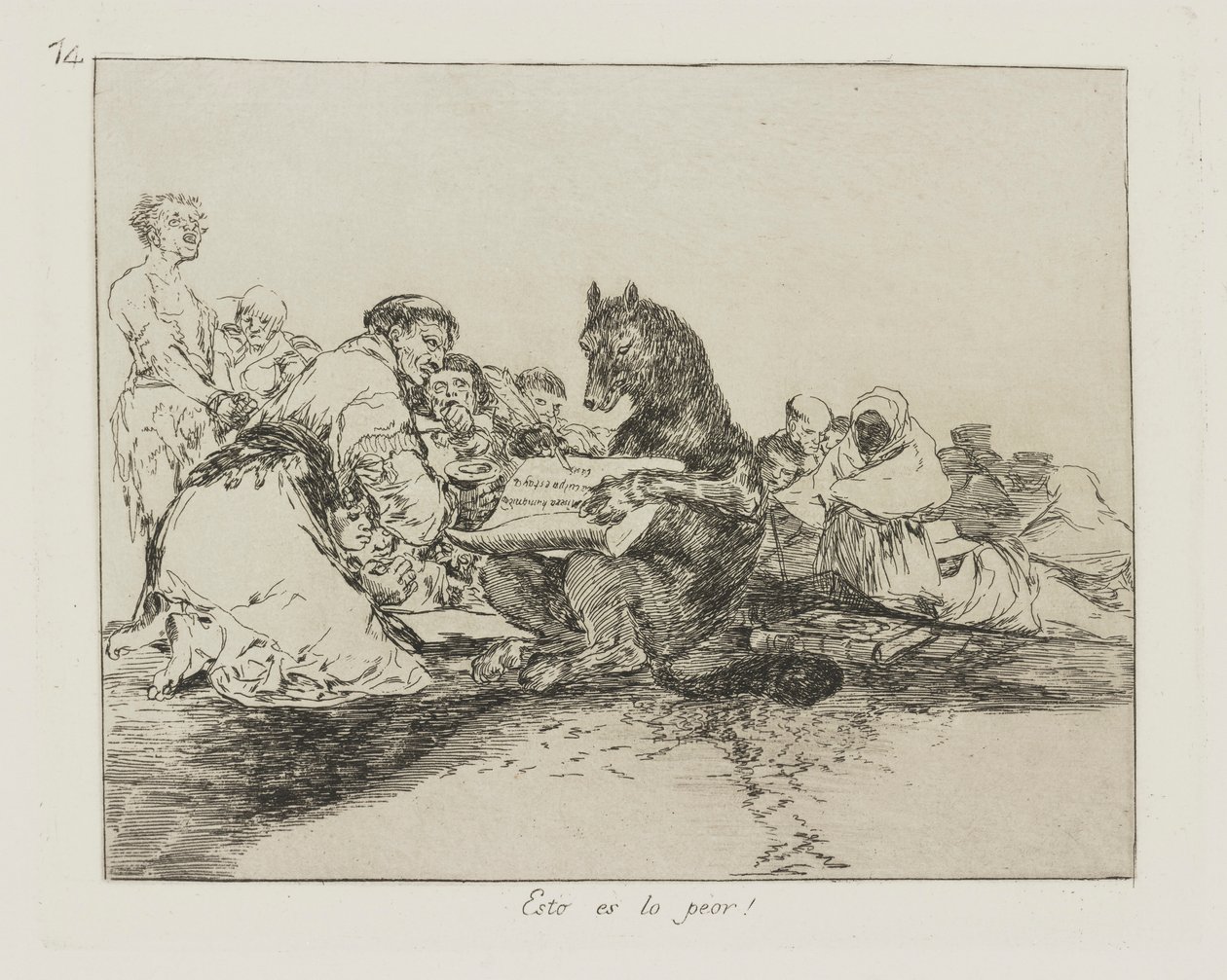 Tämä on pahin! (Se on pahin!), pl. 74 sarjasta The Disasters of War tekijältä Francisco de Goya