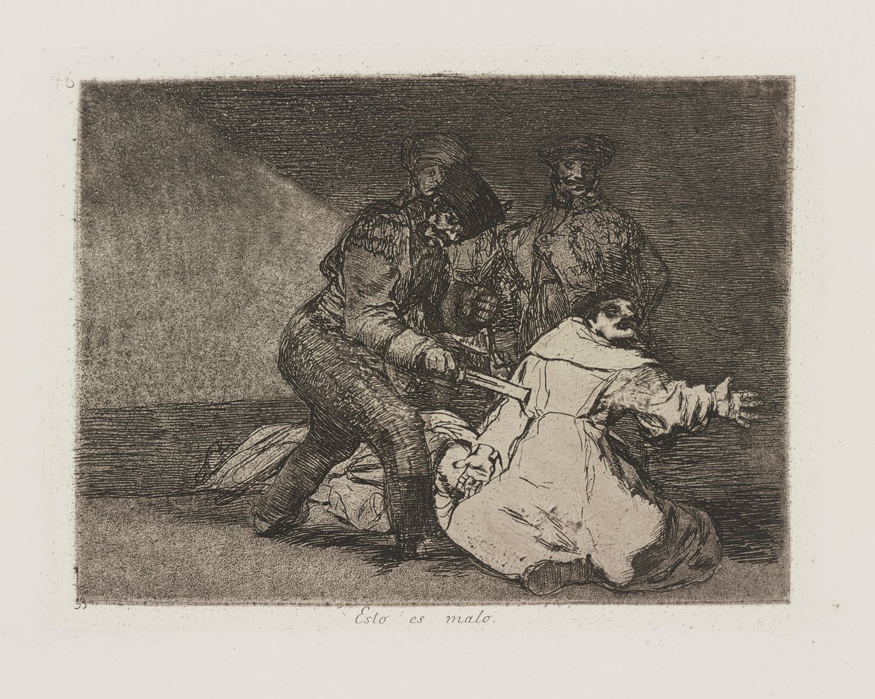 Tämä on huono. (Tämä on huonoa.), pl. 46 sarjasta The Disasters of War tekijältä Francisco de Goya