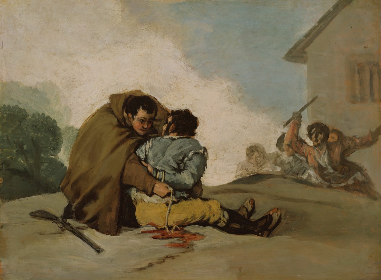 Pastari Peter sitoo Maragaton köydellä, n. 1806. tekijältä Francisco de Goya