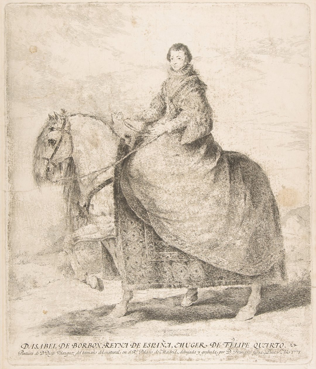 Isabella of Bourbon, Espanjan kuningatar ja Philip IV D. Isabella of Bourbonin vaimo, Espanjan kuningatar, tekijältä Francisco de Goya