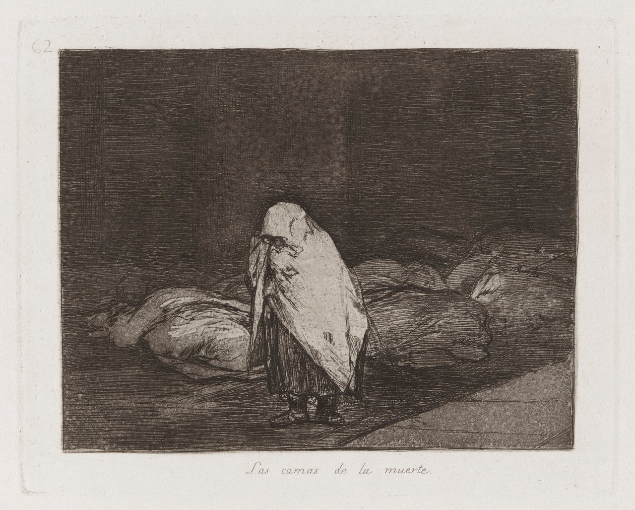 The Beds of Death, levy 62 julkaisusta The Disasters of War tekijältä Francisco de Goya