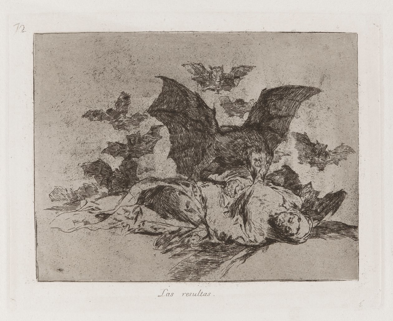 Tulokset (The Consequences), levy 72 julkaisusta The Disasters of War tekijältä Francisco de Goya
