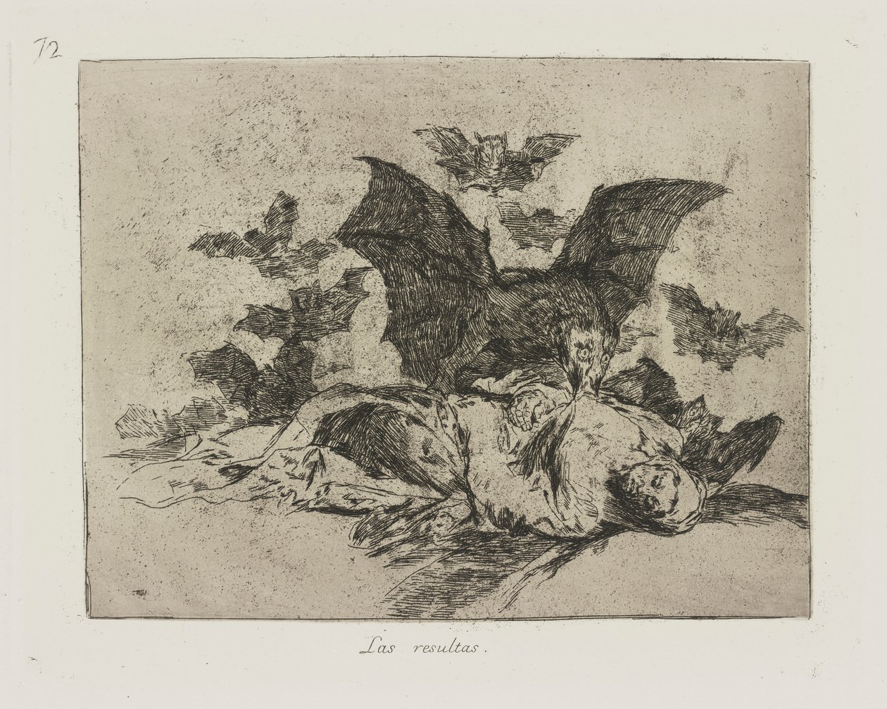 Tulokset. (The Consequences.), pl. 72 sarjasta The Disasters of War tekijältä Francisco de Goya