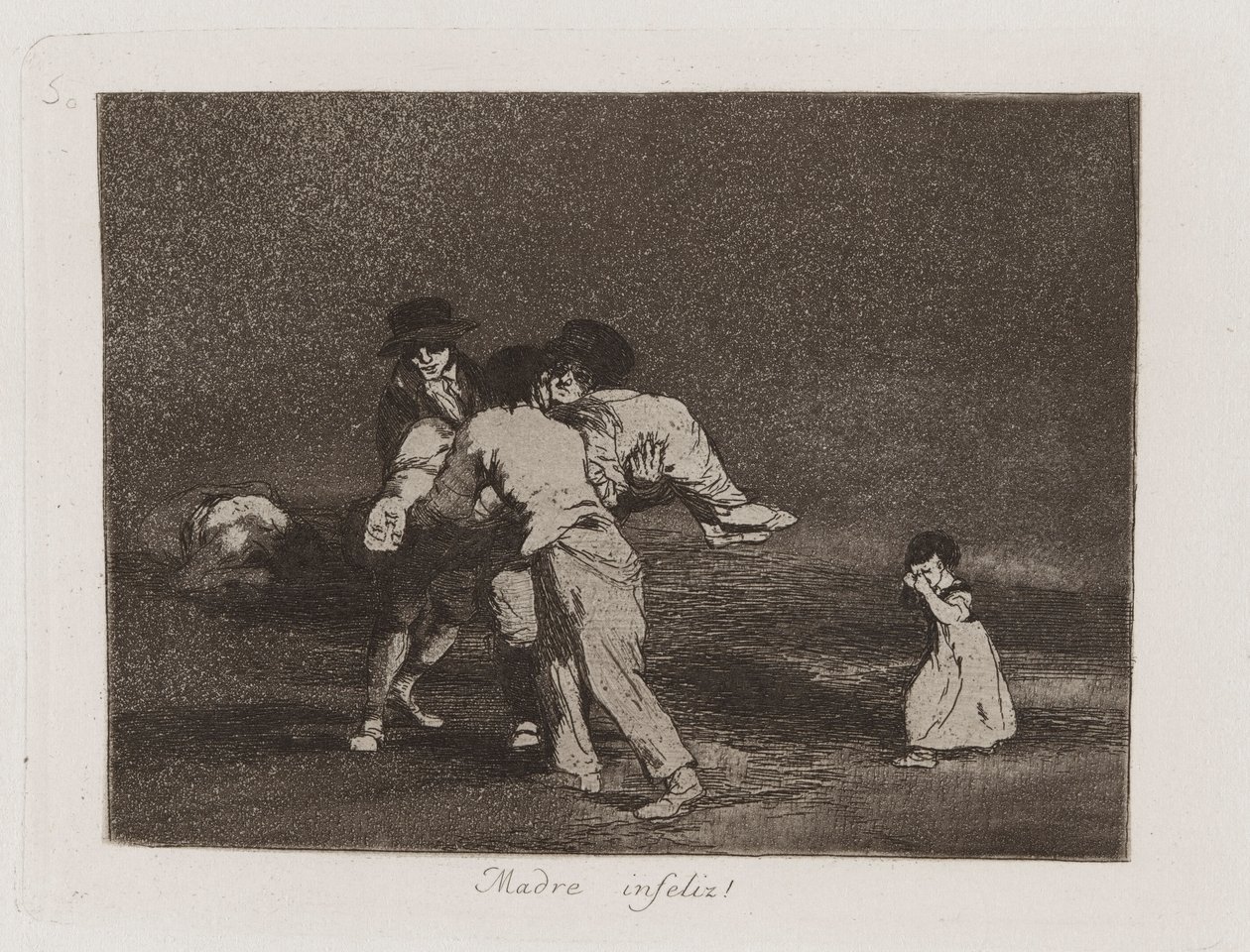 Onneton äiti! (Onneton äiti!), The Disasters of War -levy 50 tekijältä Francisco de Goya