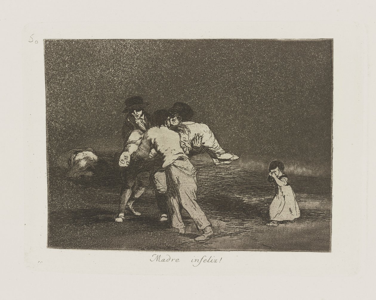 Onneton äiti! (Onneton äiti!), pl. 50 sarjasta The Disasters of War tekijältä Francisco de Goya