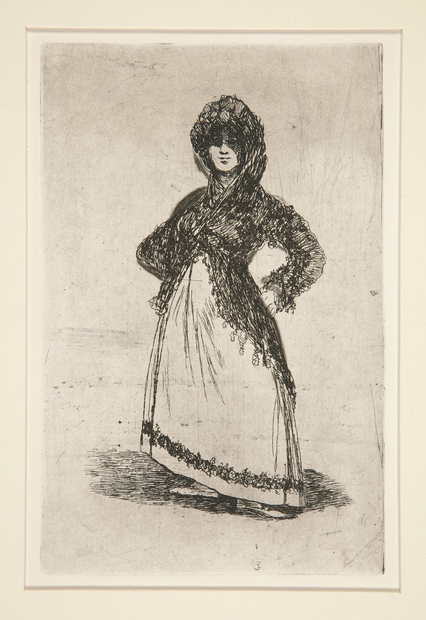 Maja [vaalealla taustalla] tekijältä Francisco de Goya