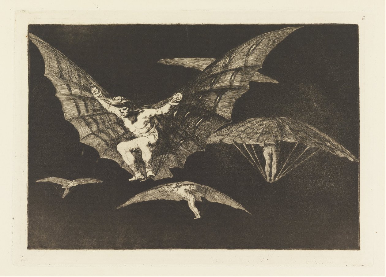 Manner of Flying, laatta 13 Sananlaskuissa tekijältä Francisco de Goya