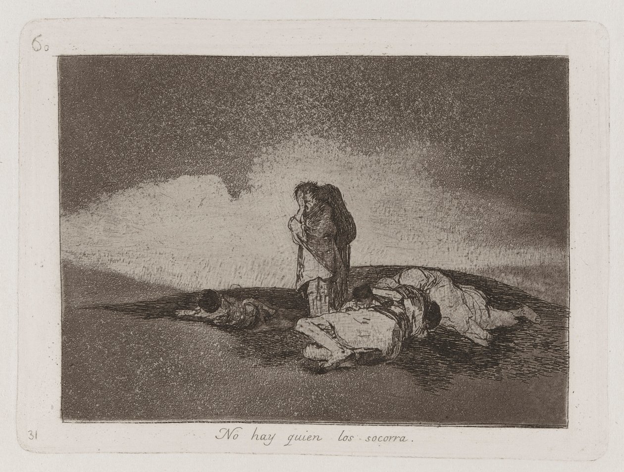 Kukaan ei auta heitä, Disasters of War -levy 60 tekijältä Francisco de Goya