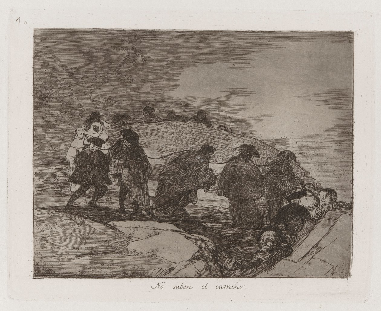 He eivät tiedä tietä, levy 70 julkaisusta The Disasters of War tekijältä Francisco de Goya