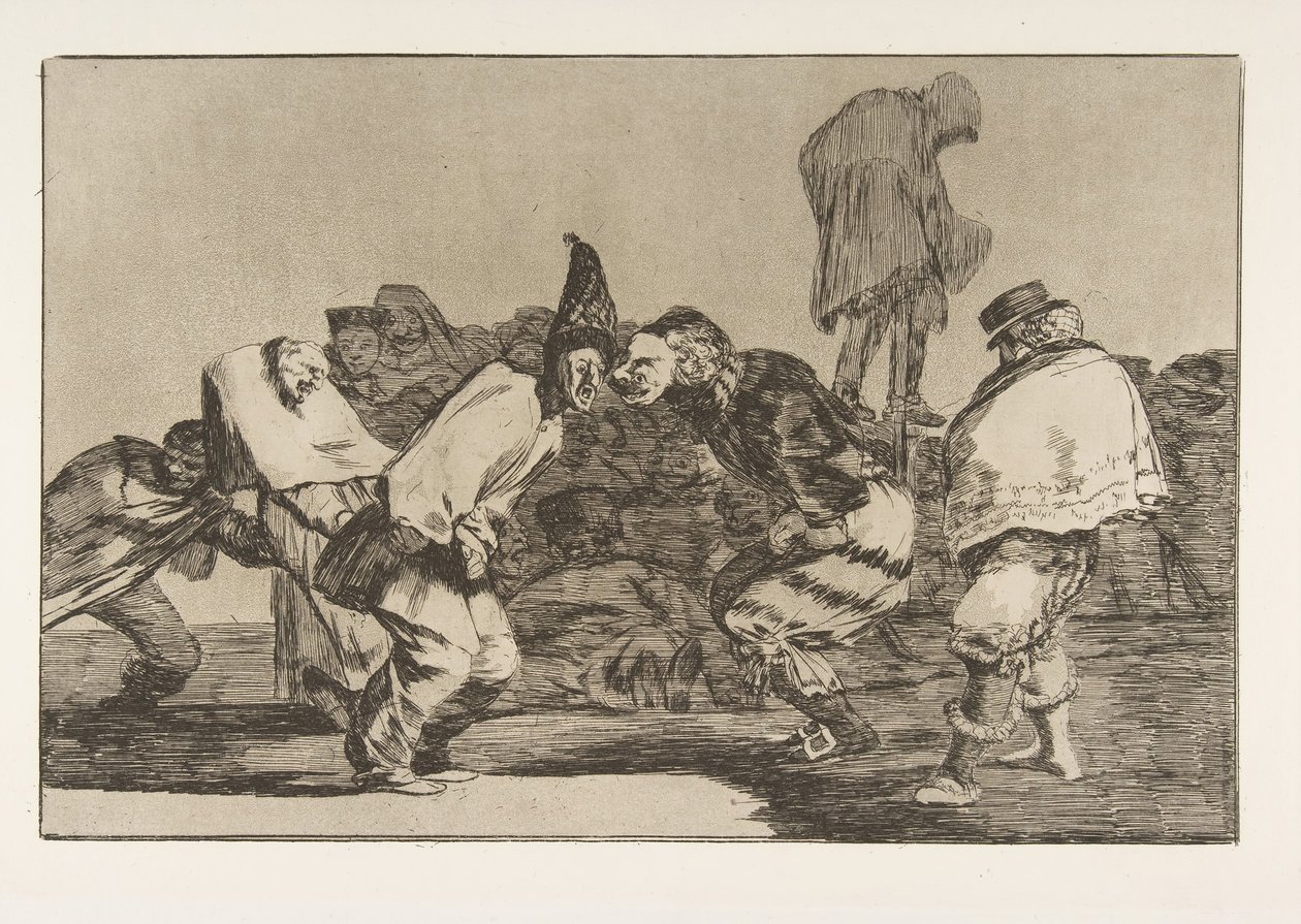 Levy 14 Disparatesista: Carnival Folly, ca. 1816-23 julkaistu 1864. tekijältä Francisco de Goya
