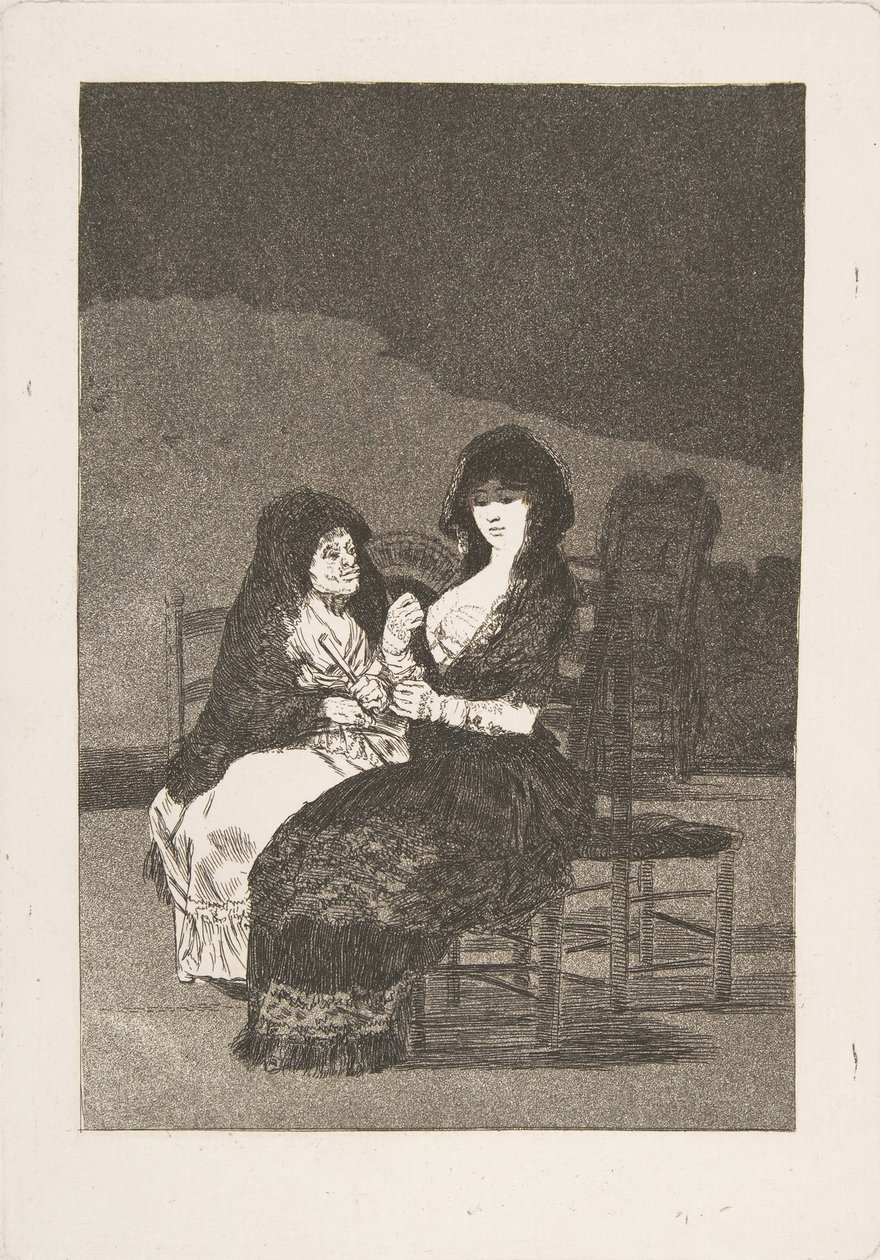 Levy 15 Los Caprichosista: Pretty Advice Kaunis neuvo, 1799. tekijältä Francisco de Goya
