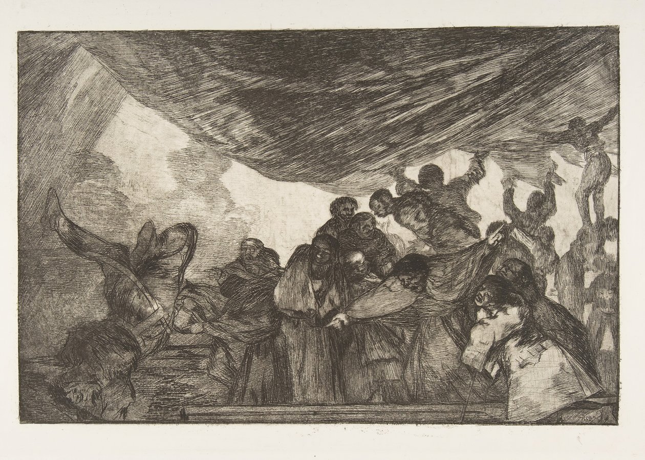 Levy 15 "Disparatesista": Clear Folly, n. 1816-23 julkaistu 1864. tekijältä Francisco de Goya