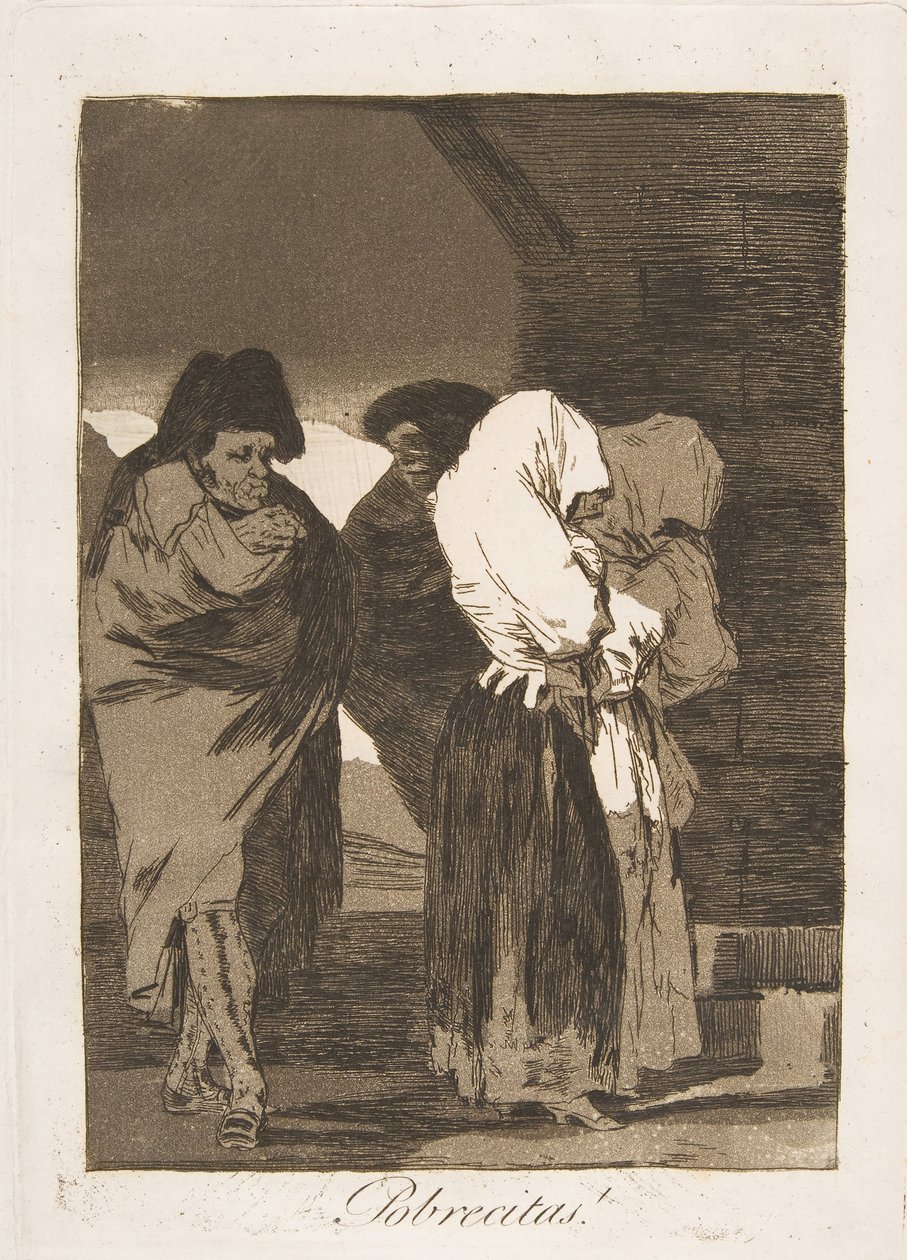 Levy 22 Los Caprichosista: Pienet tytöt! Pobrecitas!, 1799. tekijältä Francisco de Goya