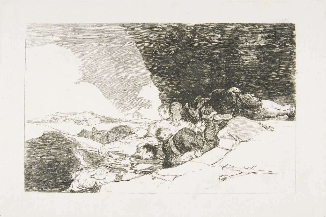 Levy 23 elokuvasta The Disasters of War Los Desastres de la Guerra: Sama muualla. ..., 1810. tekijältä Francisco de Goya
