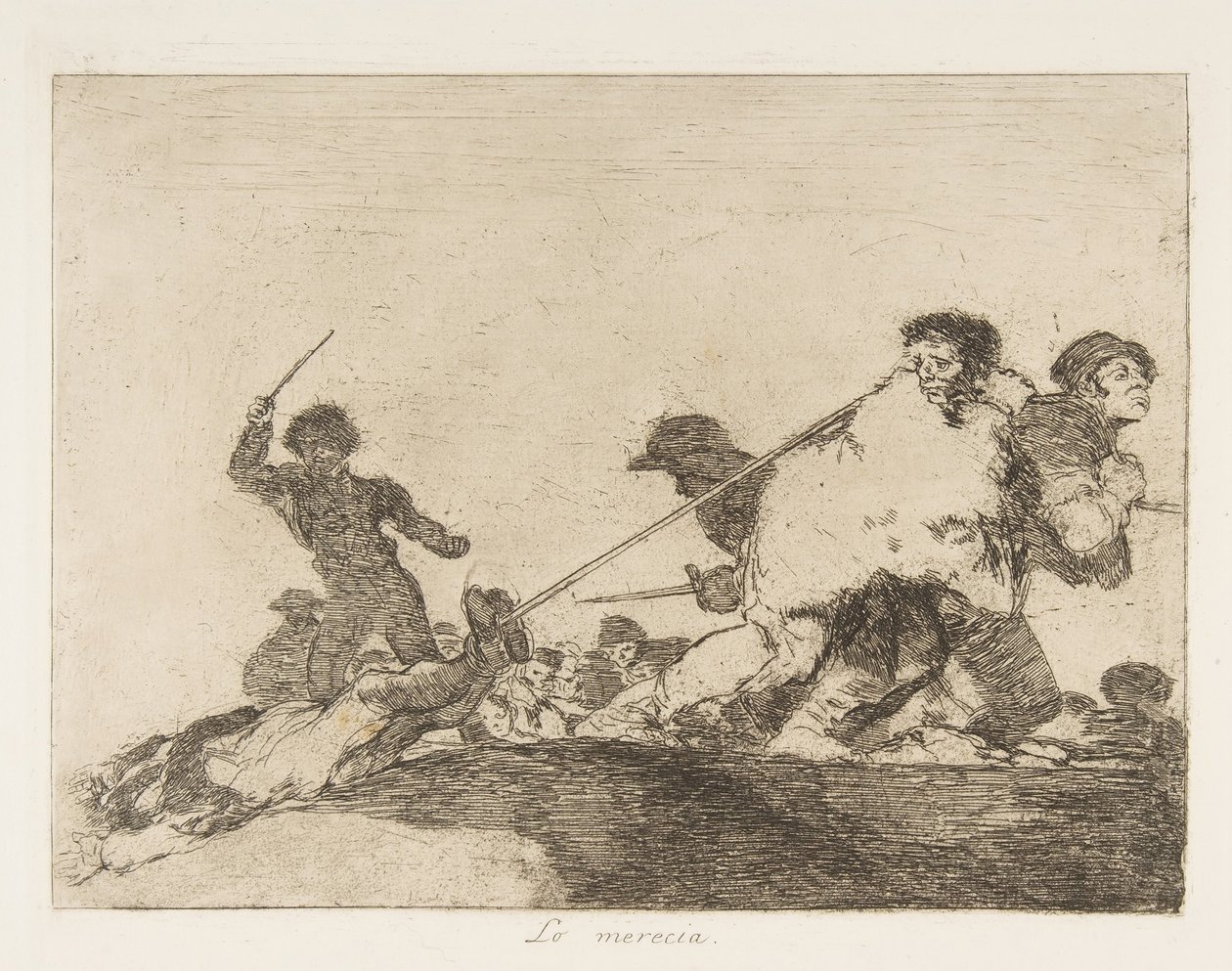 Levy 29 julkaisusta The Disasters of War Los Desastres de la Guerra:: Hän ..., 1810, julkaistu 1863. tekijältä Francisco de Goya