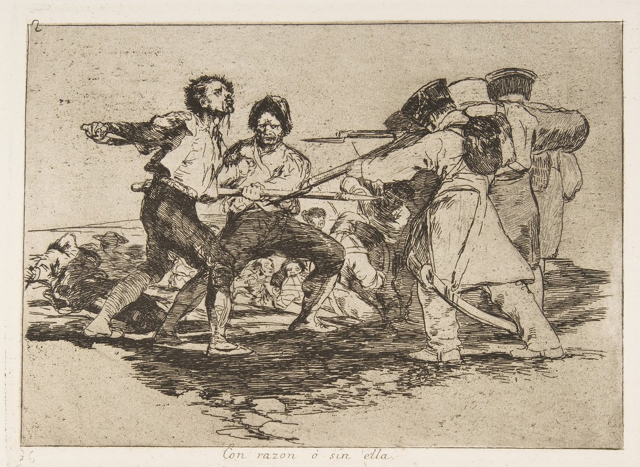 Levy 2 julkaisusta The Disasters of War Los Desastres de la Guerra: Rightl..., 1810, julkaistu 1863. tekijältä Francisco de Goya