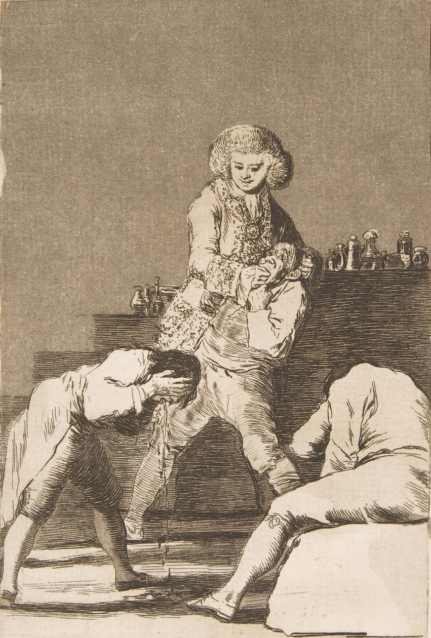 Levy 33 "Los Caprichosista": Kreivi Palatine Al Conde Palatinolle, 1799. tekijältä Francisco de Goya