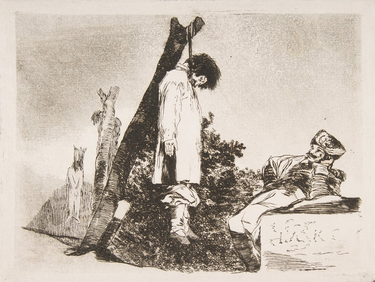 Levy 36 julkaisusta "The Disasters of War" The Disasters of War: "Ei [tässä tapauksessa] eit..., 1810. tekijältä Francisco de Goya