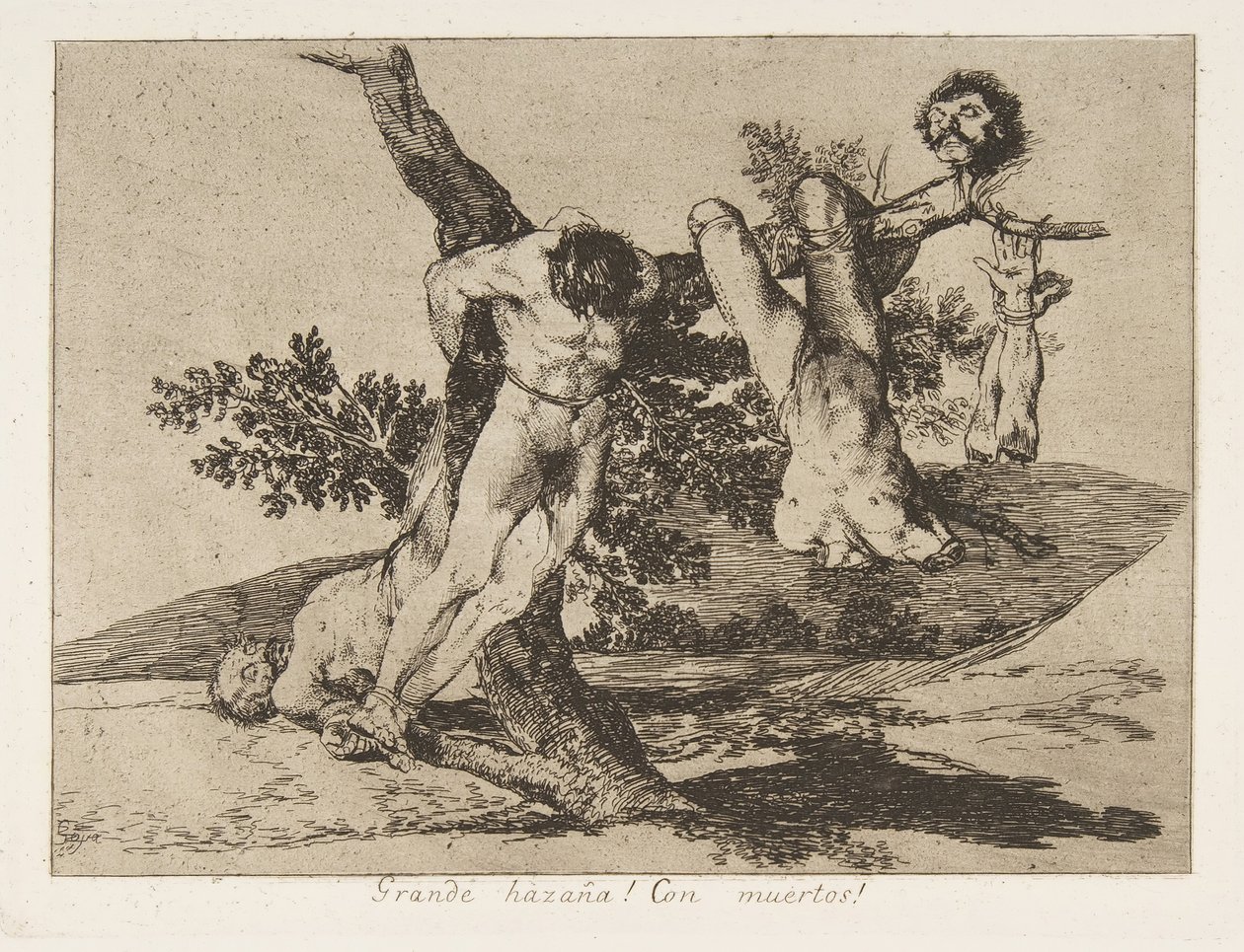 Levy 39 teoksesta "The Disasters of War" Los Desastres de La Guerra: "An he..., 1810, julkaistu 1863. tekijältä Francisco de Goya