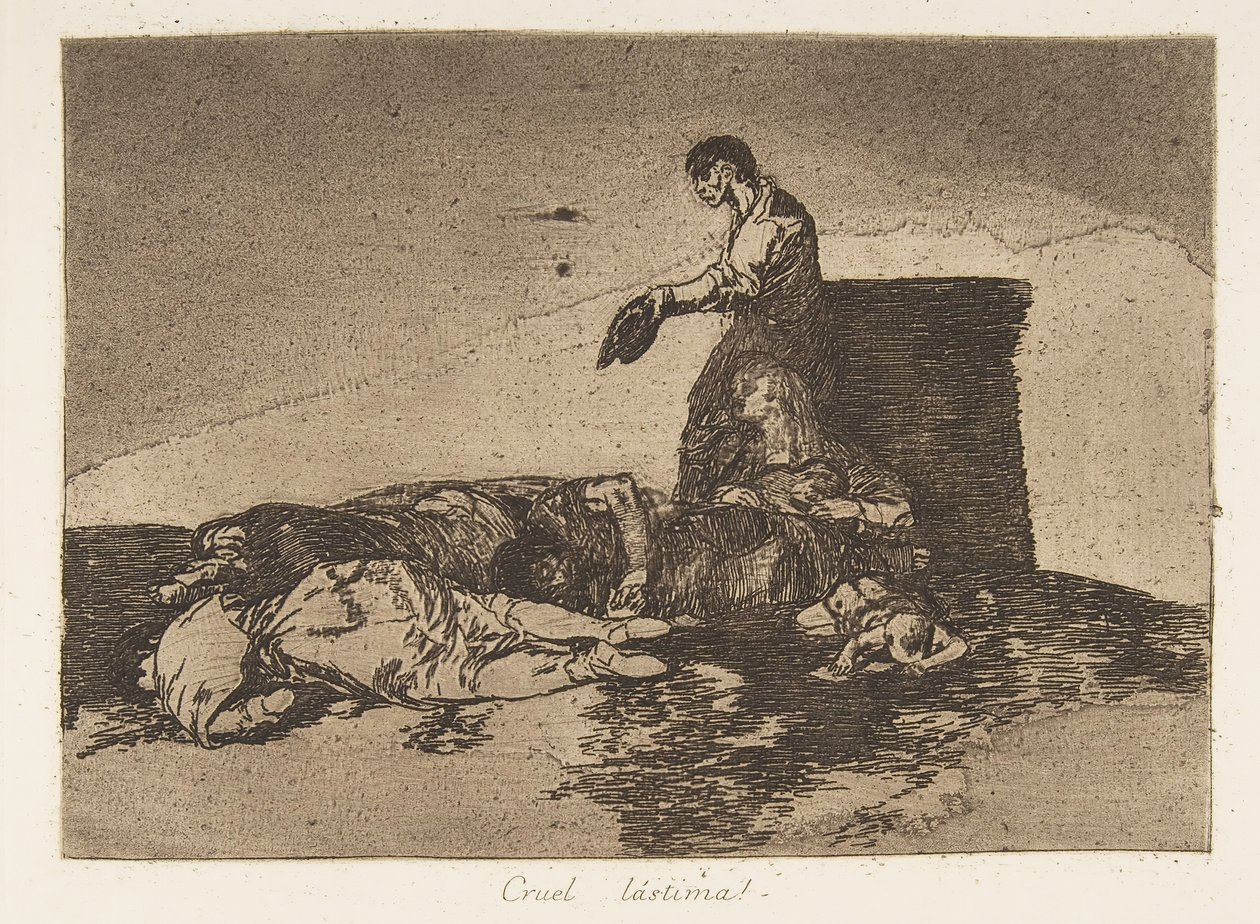 Levy 48 julkaisusta "The Disasters of War" Los Desastres de la Guerra: "Cr..., 1811-12, julkaistu 1863. tekijältä Francisco de Goya