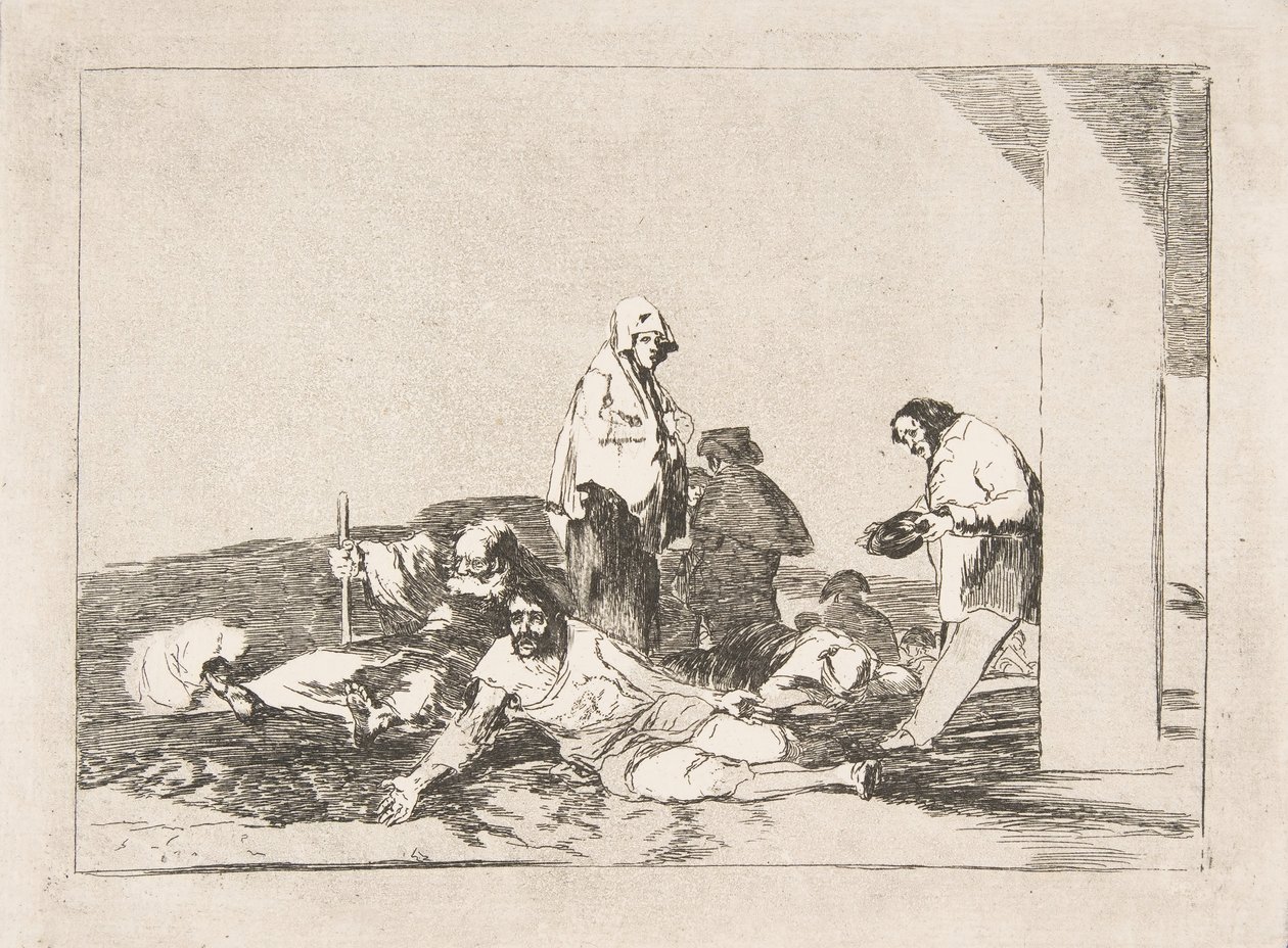 Levy 58 elokuvasta The Disasters of War Los Desastres de la Guerra: Turha itkeä..., 1811-12. tekijältä Francisco de Goya