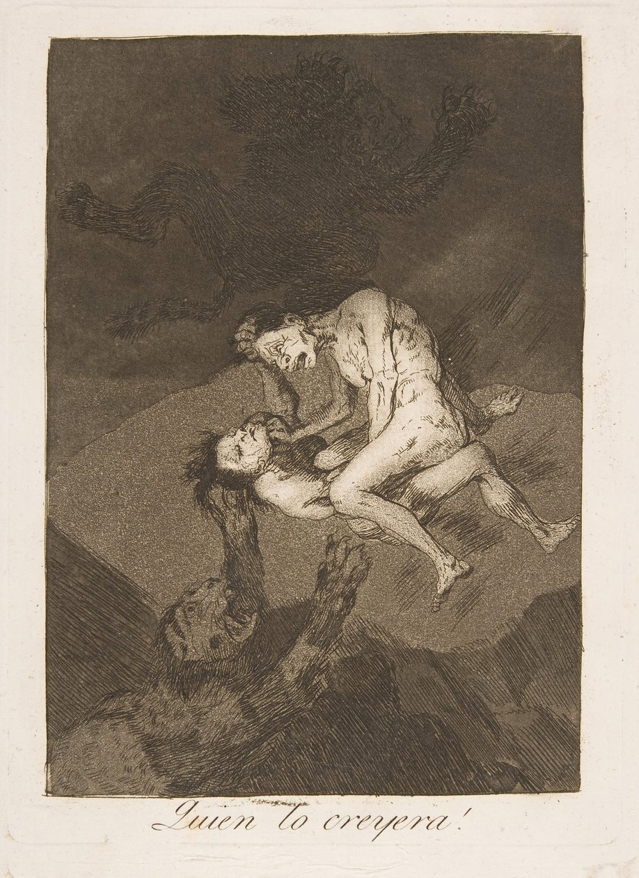 Levy 62 Los Caprichosista: Kuka olisi uskonut, että Quien lo creyera!, 1799. tekijältä Francisco de Goya