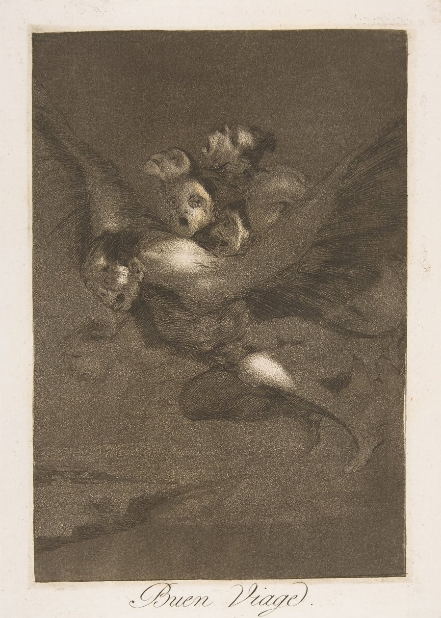 Levy 64 Los Caprichosista: Bon voyage Bon Voyage., 1799. tekijältä Francisco de Goya