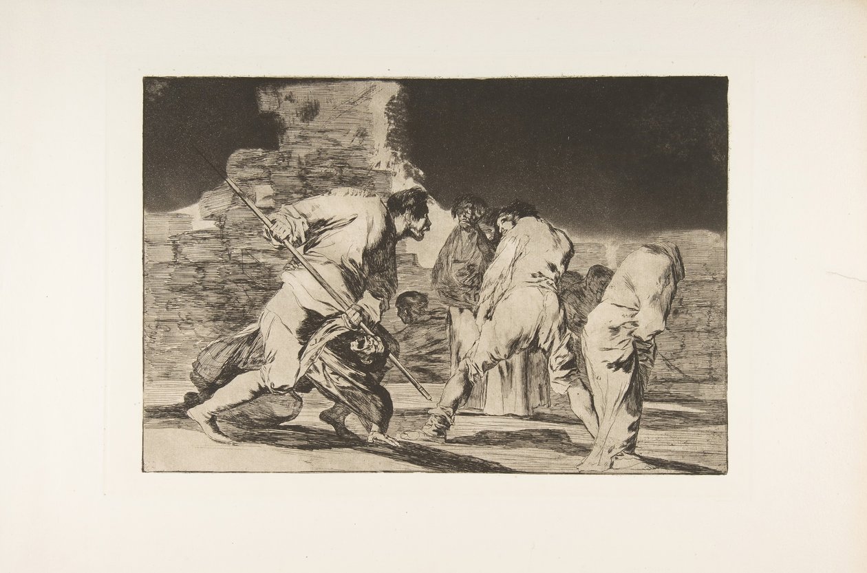 Levy 6 Disparatesista: Se on hämmästyttävää - ja meidät on luonut Jumala, n. 1816-23 julkaistu 1864. tekijältä Francisco de Goya
