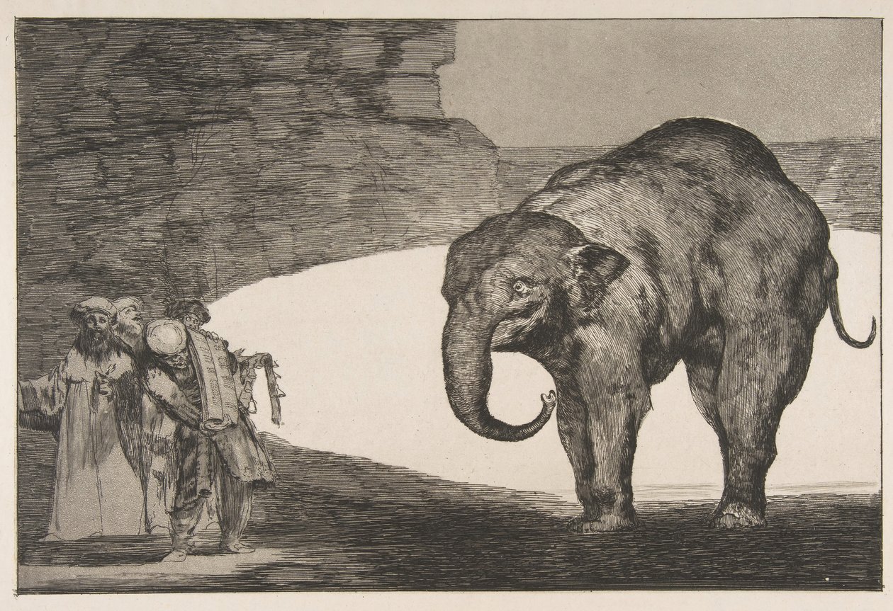 Levy C Disparatesista: Animal Folly, n. 1816-23 julkaistu ennen vuotta 1877. tekijältä Francisco de Goya