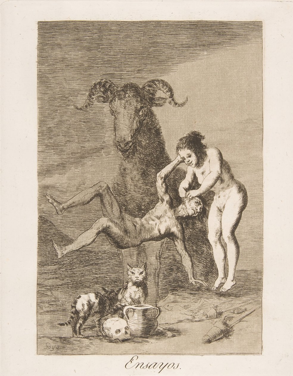 Levy 60, Los Caprichos: Trials Essays., 1799. tekijältä Francisco de Goya