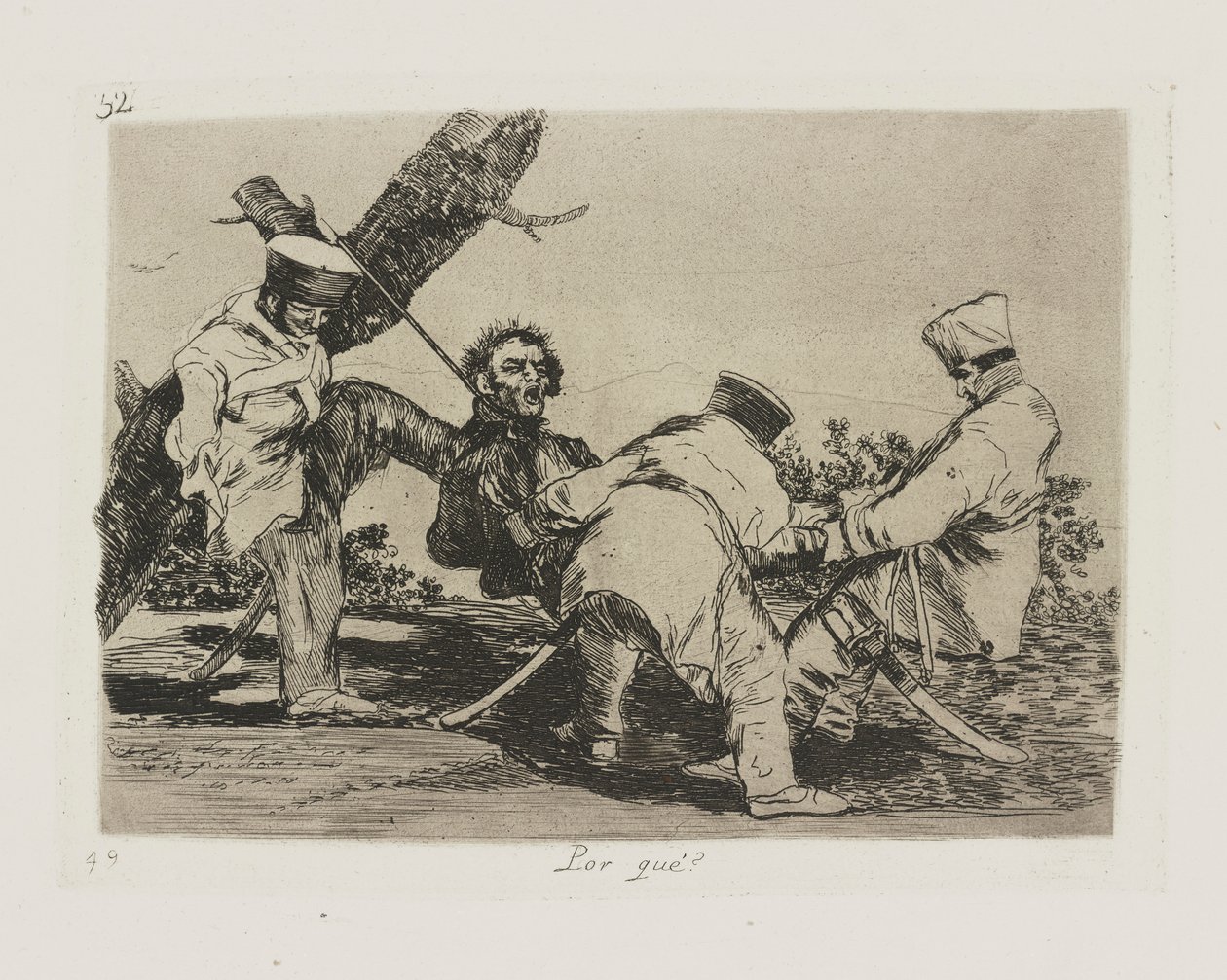 Miksi?? (Miksi?), pl. 32 sarjasta The Disasters of War tekijältä Francisco de Goya
