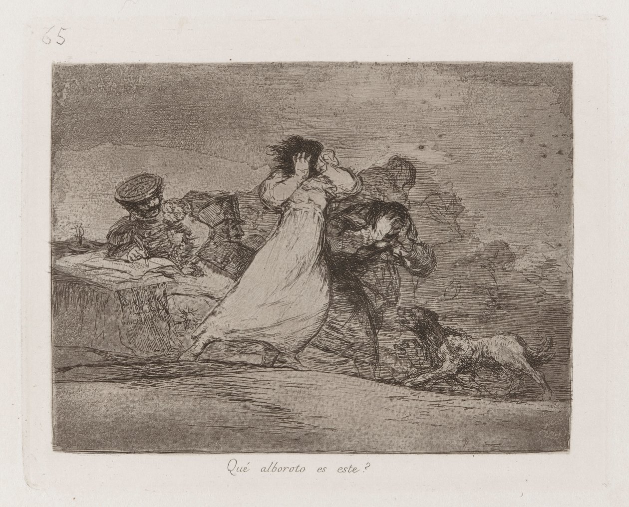 Että? onko tämä mellakka? (What Is This Hubbub?), levy 65 julkaisusta The Disasters of War tekijältä Francisco de Goya