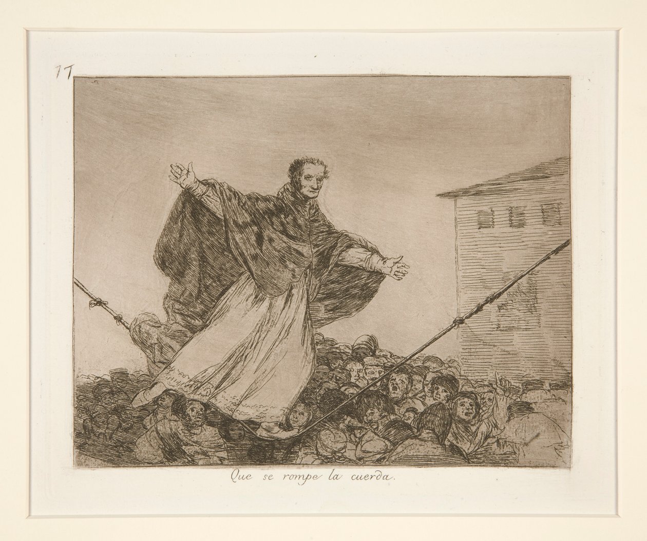 May the Cord Break, pl. 77 The Disasters of Warista tekijältä Francisco de Goya