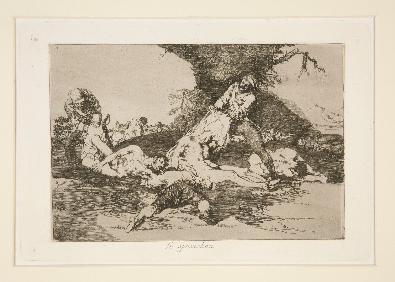 He käyttävät hyväkseen (He käyttävät niitä), pl. 16:sta The Disasters of War tekijältä Francisco de Goya