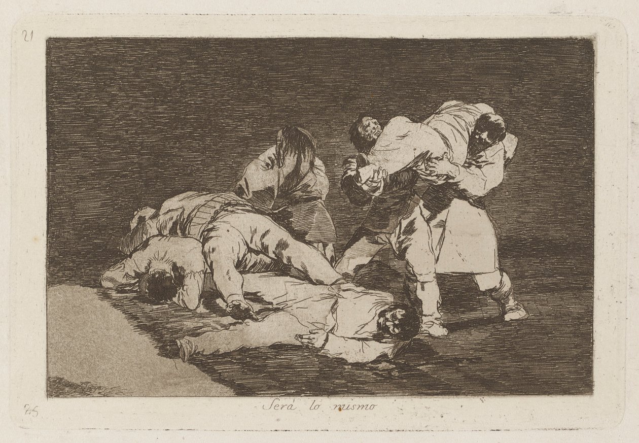Olla? Se tulee olemaan sama, Disasters of Warin levy 21 tekijältä Francisco de Goya